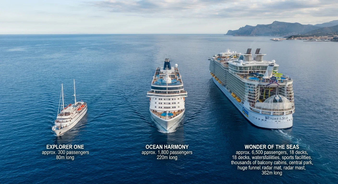 Cruise Ship Sizes Explained: From Boutique Ships to Mega-Liners